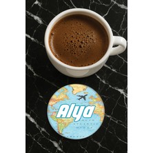 Nurdic Kişiye Özel Isim Yazılı Pleksi Mumluk / Bardak Altlığı Temalı 10X10CM Isimno İSIM51