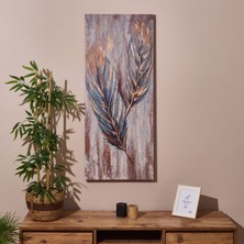 Matmel Deco Leaf Kanvas Tablo - Renkli - 50X120 cm