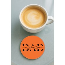 Nurdic Yuvarlak Pleksi Bardak Altlığı Baskı Desenli Tekli Süper-Baba