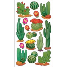 Bsb Kaktüs Telefon Laptop Notebook Tablet Defter Matara Stiker Etiket ST2256