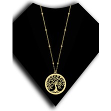Roxx Jewellery 925 Ayar Gümüş Top Zincirli Hayat Ağacı Model Kadın Kolye