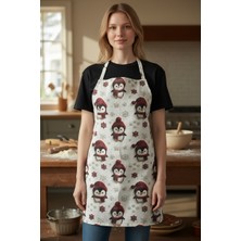 Soft and Baby Unisex Mutfak Önlüğü Aşçı Önlüğü Yeni Yıl Yılbaşı Noel Baba