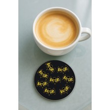 Nurdic Yuvarlak Pleksi Bardak Altlığı Baskı Desenli Tekli Batgirl