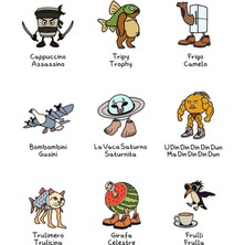 Bsb Brainrot Telefon Laptop Notebook Tablet Defter Matara Stiker Etiket ST2013