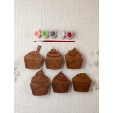 Ahşap Cupcake Boyama Seti 11 Parça