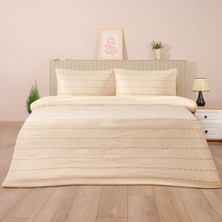 Matmel Soft Elias Ipliği Boyalı Çift Kişilik Nevresim Takımı - Ekru