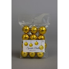 Bkmc 12 Adet Cici Top Yılbaşı Çam Ağacı Süsü Dekor Süsleme Seti 3cm