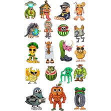 Bsb Brainrot Telefon Laptop Notebook Tablet Defter Matara Stiker Etiket ST2164