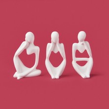 Matmel Deco Human 3'lü Biblo - Beyaz