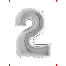 Gümüş Rakam Folyo Balon (16 Inç)