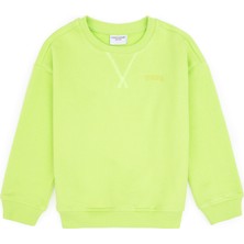 U.S. Polo Assn. Erkek Çocuk Yeşil Bisiklet Yaka Basic Sweatshirt 50313829-VR020