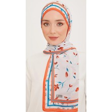 Armine Trend Şal Turuncu Karma Çiçek Desen 10008 - 06