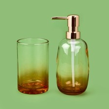 Matmel Bath 2'li Banyo Sıvı Sabunluk Seti - Amber / Şeffaf