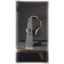 Alfams by Fmsa Metal Kulaklık Standı Hazneli – Kulaküstü Kulaklık Askılığı Masaüstü Düzenleyici Organizer