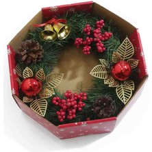 Lider Magnesia Yılbaşı Kapı Süsü 24 cm çift Krokanlı Kapı Masa Büro