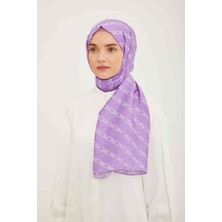 Armine Trend Pure Lina Mor Renk Zincir Desen Şal 16 - 22027