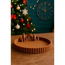 Yaz Print Factory Yılbaşı Temalı Dekoratif Tabak (Takı, Anahtarlık, Sunum ve Hediyeiçin)