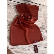 Kroren Jan Jan Kiremit Düz Renk Şal 7301-85