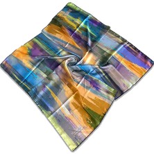 Az Hatalı Polyester La Boutique Lacivert Karma Desen Eşarp 1803 - 01  34511