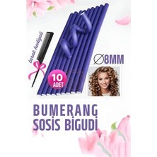 Aspata Store Bx Bumerang Sosis Bigudi Tarak Seti 8 mm Kalınlık 10 Adet