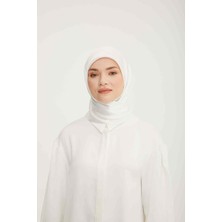 Armine Trend Beyaz Düz Renk Jan Jan Şifon Eşarp 01