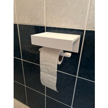 3 Boyutlu Hepsi Tuvalet Kağıtlığı, Modern Siyah Renkli Kendinden Yapışkanlı Telefon Raflı  Tuvalet Kağıdı Tutucu, Delmeden Montaj, Banyo Tuvalet Kağıtlık, Tuvalet Kağıdı Askısı Aparatı, Wc Kağıdı Tutacağı