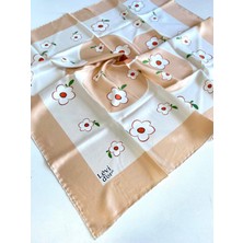 Levidor Tivil Saf Ipek Eşarp 50240 Somon Karışık Desen