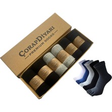 Çorapdiyarı Premium Pamuklu Mevsimlik 6 Çift Parmak Çorabı