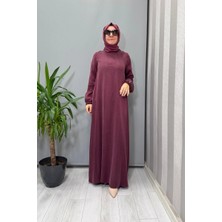 Miss Dalida Cupro Ipek Elbise Plum T26K-4015