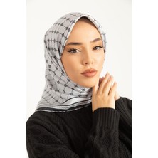 Silk Home Kırık Beyaz Desenli Tivil Ipek Eşarp 11393-17