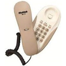 Multitek MD-50 Krem Kablolu Duvar Telefonu Ton ve Darbeli Arama Seçeneği ile Şık Tasarım