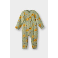 DeFacto Erkek Bebek 2,5 Tog Elyaf Safari Baskılı Penye Tulum F3547A525WN