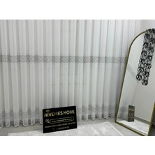 Nivemes Home Nivemeshome V-105 Marina Gümüş 1/3 Bambu Tül Perde
