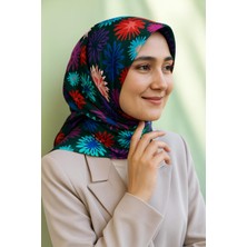 Levidor Tivil Ipek Eşarp 46938 Yeşil Karışık Desen