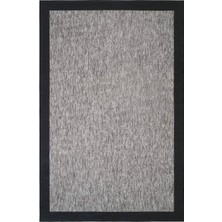 Cool Halı Pratico Gri Makinede Yıkanabilir Kaymaz Taban Mutfak Halısı Sisal Görünüm Yumuşak Dijital Baskı Halı