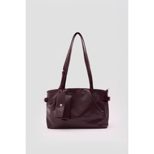 Shule Bags Bybo Vintage Omuz Çantası Mürdüm