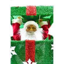 Waldern Müzikli Noel Babalı Hediye Kutusu Yeşil
