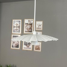 Bamyum Moriva Beyaz Metal Avize Tekli Rustik Cafe Modern Sarkıt Aydınlatma