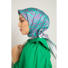 Silk Home Mint Yeşili Desenli Tivil Ipek Eşarp 11391-09