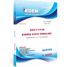 Egem Eğitim Yayınları Aöf 1. Sınıf Işletme Güz Dönemi Çıkmış Sınav Soruları ( 2012-2018 )