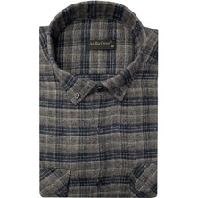 Atilla Özer Büyük Beden Çift Cep Klasik Kışlık Kaşmir Gömlek - 7462