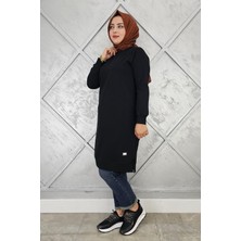 Pys Giyim Kadın Etiket Detaylı Takma Kol Tesettür Tunik