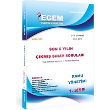 Egem Eğitim Yayınları Aöf 1. Sınıf Siyaset Bilimi ve Kamu Yönetimi Güz Dönemi Çıkmış Sınav Soruları ( 2012-2018 )