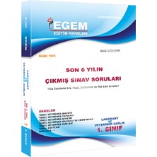 Egem Eğitim Yayınları Aöf 1. Sınıf Laborant ve Veterinerlik Güz Dönemi Çıkmış Sınav Soruları ( 2013-2018)