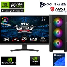Go Gamer GA462DC AMD Ryzen 5 7600X3D / 16GB DDR5 5600MHz / 512GB NVMe SSD / RTX5050 8GB / MSI 27" 180Hz. / 240mm Sıvı Soğutma / AMD Gaming Paket