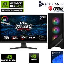 Go Gamer GA823D AMD Ryzen 7 7700X / 16GB DDR5 5600MHz / 512GB NVMe SSD / RTX5050 8GB / 240mm Sıvı Soğutma / MSI 27" 180Hz. / AMD Gaming Paket