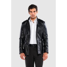 Tamer Tanca Erkek Hakiki Deri Siyah Deri Mont 415 K-757 Erk Dr Mont SK24/25 Sıyah Dr