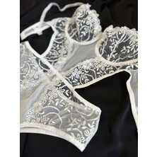 Bradien Balenli Kapsız Dantelli Bodysuit