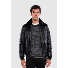 Tamer Tanca Erkek Hakiki Deri Siyah Deri Mont 415 KLJ-2071 Erk Dr Mont SK24/25 Sıyah Dr