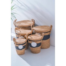 Acar Noa Hasır 5 Li Çok Amaçlı Sepet Seti